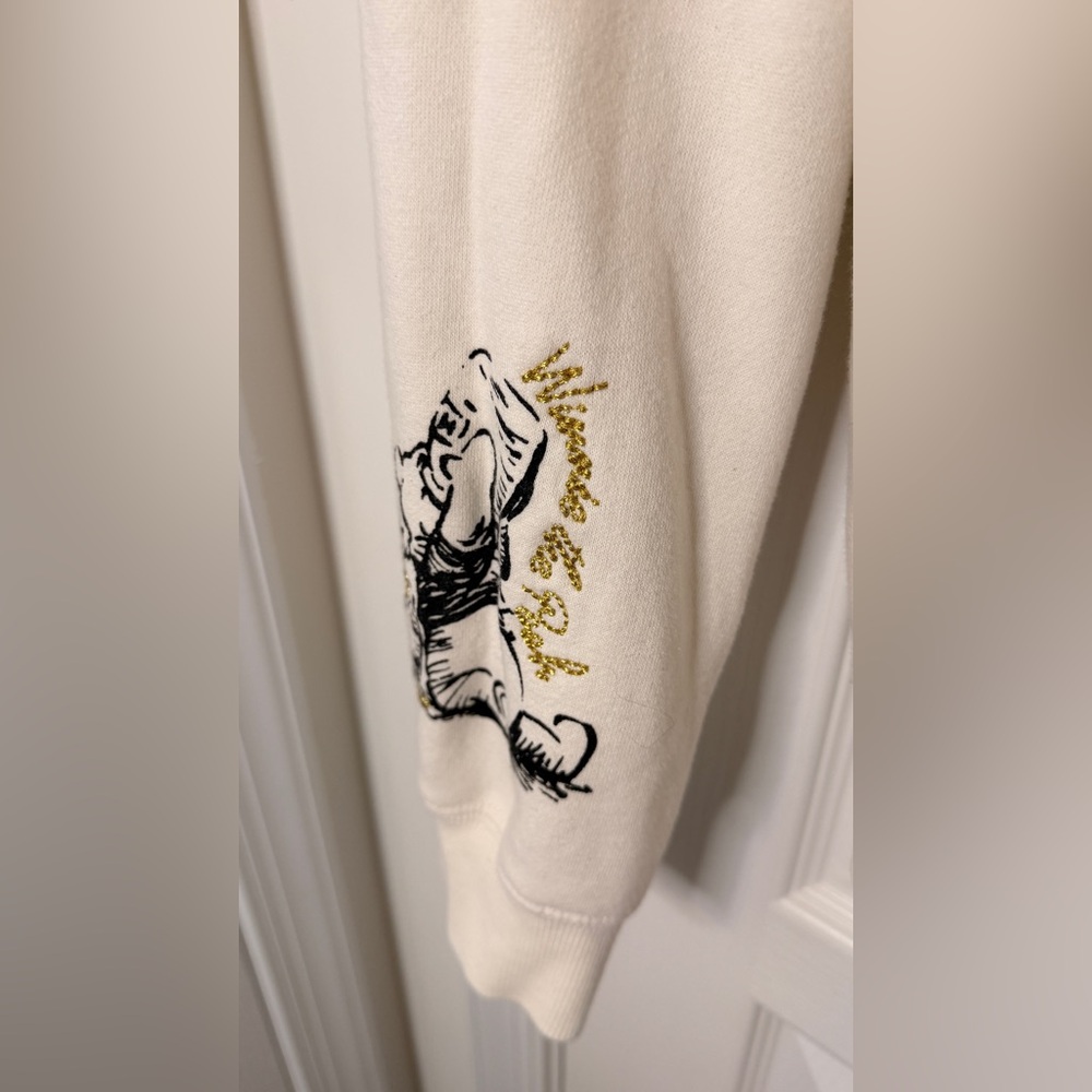 Disney Pooh Cream Graphic Hoodie size Medium - Picture 4 of 5